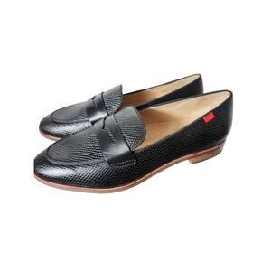 Marc Joseph New York Women's Bryant Park Black Embosses size 7 Leather loafers